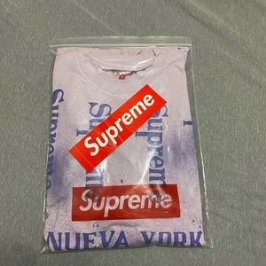 Supreme Nueva York pale purple XL t-shirt